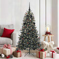 Vidaxl kunstkerstboom groen 150 cm pvc en plastic en staal
