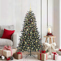 Vidaxl kunstkerstboom groen 150 cm pvc en plastic en staal