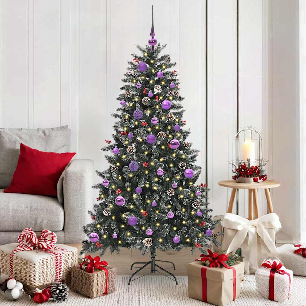 Vidaxl kunstkerstboom groen 150 cm pvc en plastic en staal