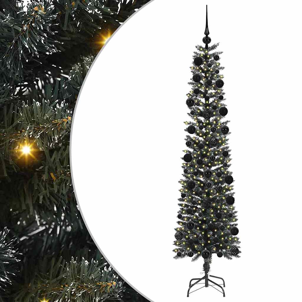Vidaxl kunstkerstboom groen 210 cm pvc en plastic en staal