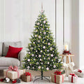 Vidaxl kunstkerstboom met scharnier 300 leds groen 180 cm pvc en pe