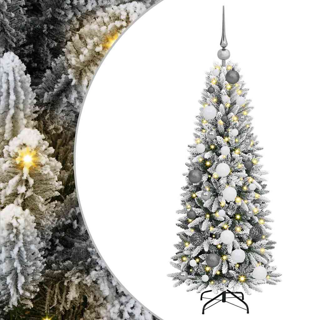 Vidaxl kunstkerstboom wit 120 cm pvc en plastic en staal en pe