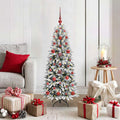 Vidaxl kunstkerstboom wit 120 cm pvc en plastic en staal en pe