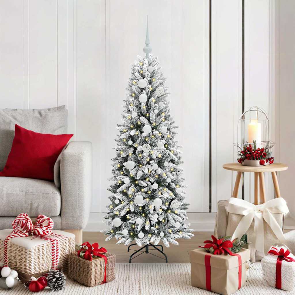 Vidaxl kunstkerstboom wit 120 cm pvc en plastic en staal en pe