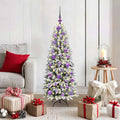 Vidaxl kunstkerstboom wit 120 cm pvc en plastic en staal en pe