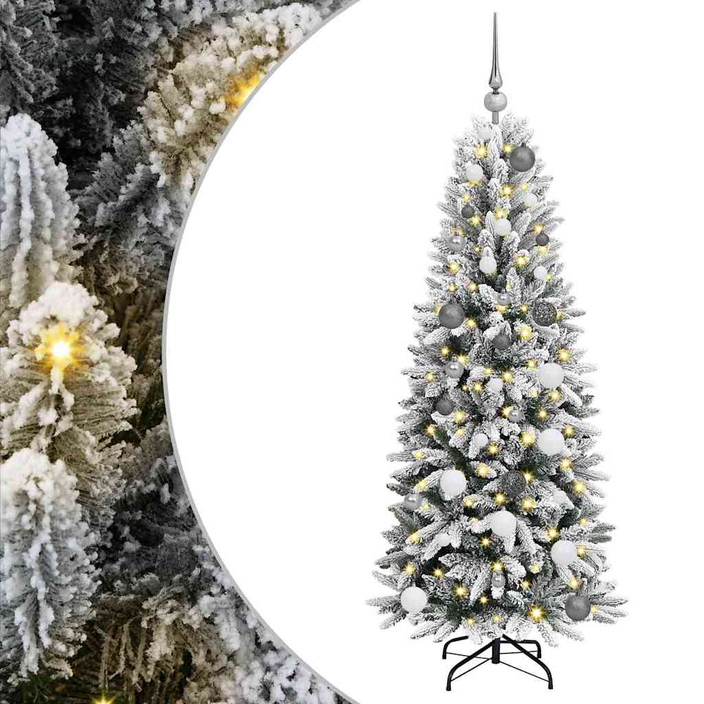 Vidaxl kunstkerstboom wit 150 cm pvc en plastic en staal en pe