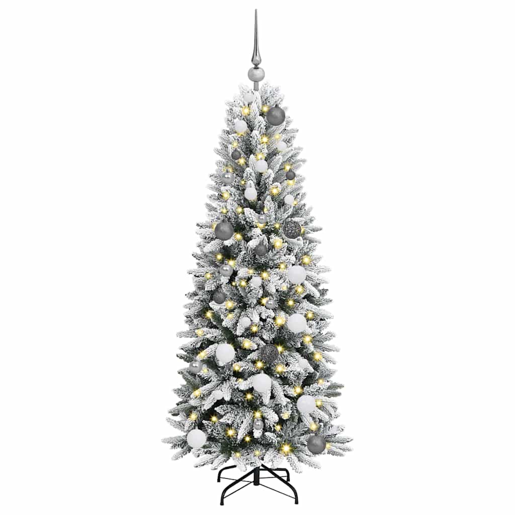 Vidaxl kunstkerstboom wit 150 cm pvc en plastic en staal en pe