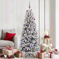 Vidaxl kunstkerstboom wit 180 cm pvc en plastic en staal en pe