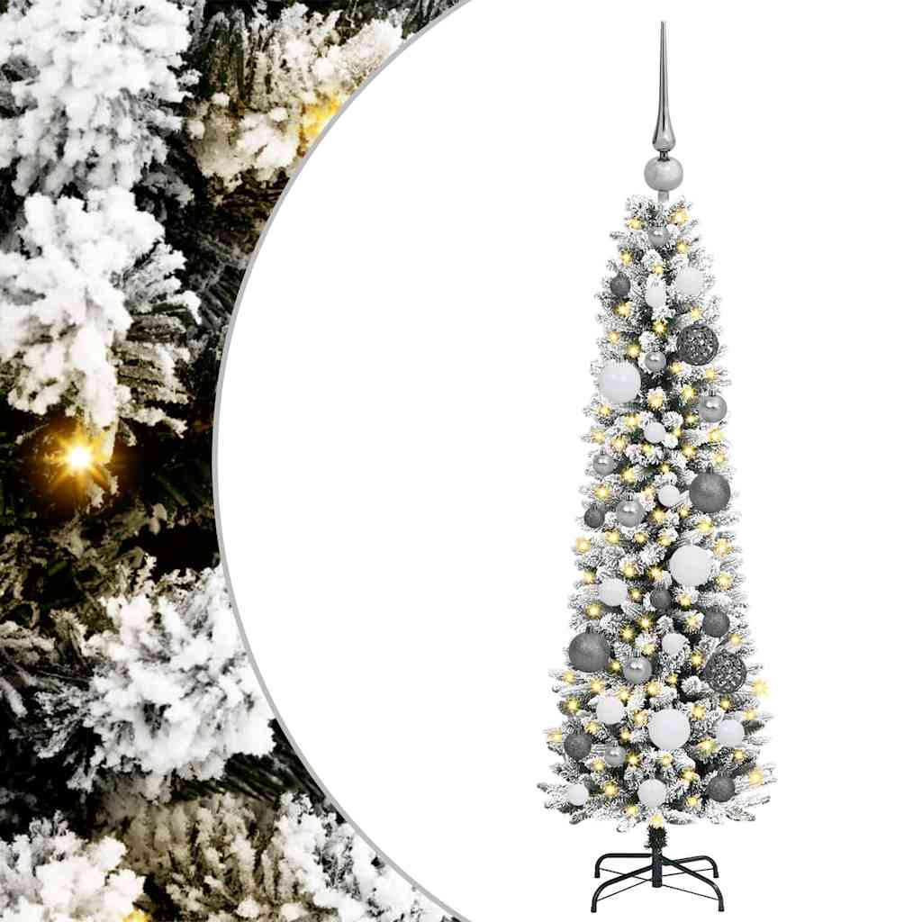 Vidaxl kunstkerstboom met 150 led wit 120 cm pvc en metaal en plastic