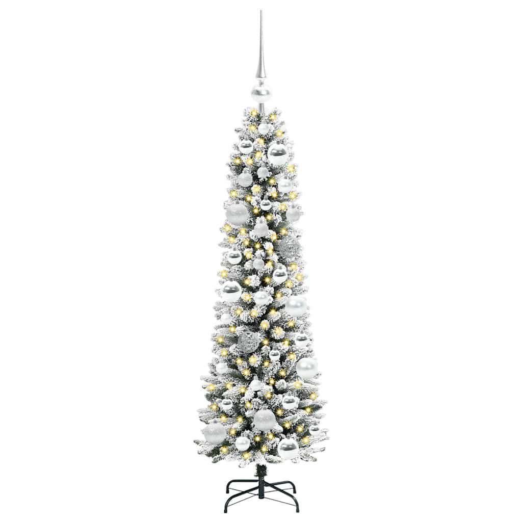 Vidaxl kunstkerstboom wit 120 cm pvc en metaal en plastic