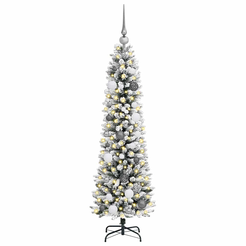 Vidaxl kunstkerstboom met 150 led wit 150 cm pvc en metaal en plastic