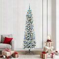 Vidaxl kunstkerstboom met 300 led wit 210 cm pvc en metaal en plastic