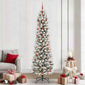 Vidaxl kunstkerstboom met 300 led wit 240 cm pvc en metaal en plastic