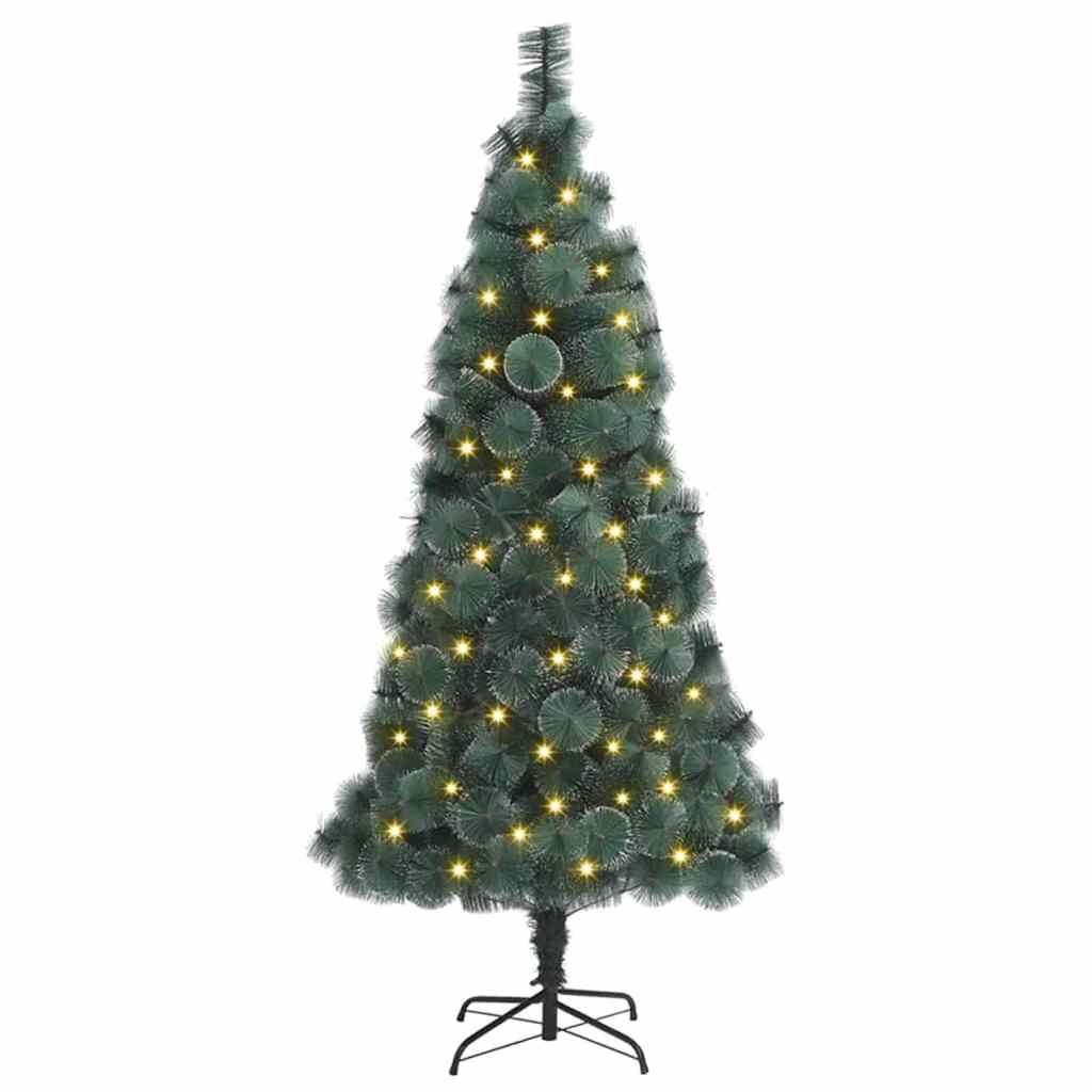 Vidaxl kunst kerstboom met verlichting groen 180 cm pet