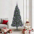 Vidaxl kunstmatige voorverlichte kerstboom met ballenset groen 180 cm