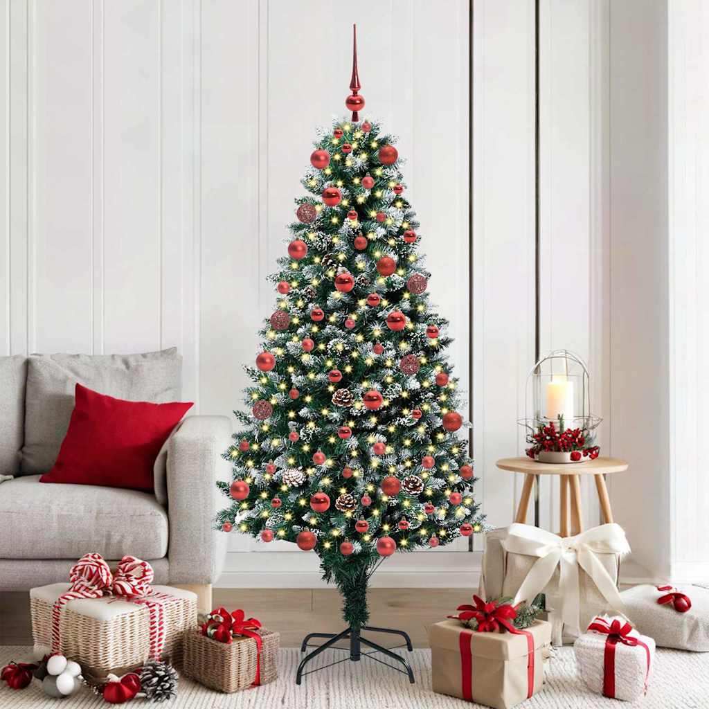 Vidaxl kunstkerstboom groen 180 cm pvc en staal en kunststof