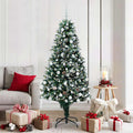 Vidaxl kunstkerstboom groen 180 cm pvc en staal en kunststof