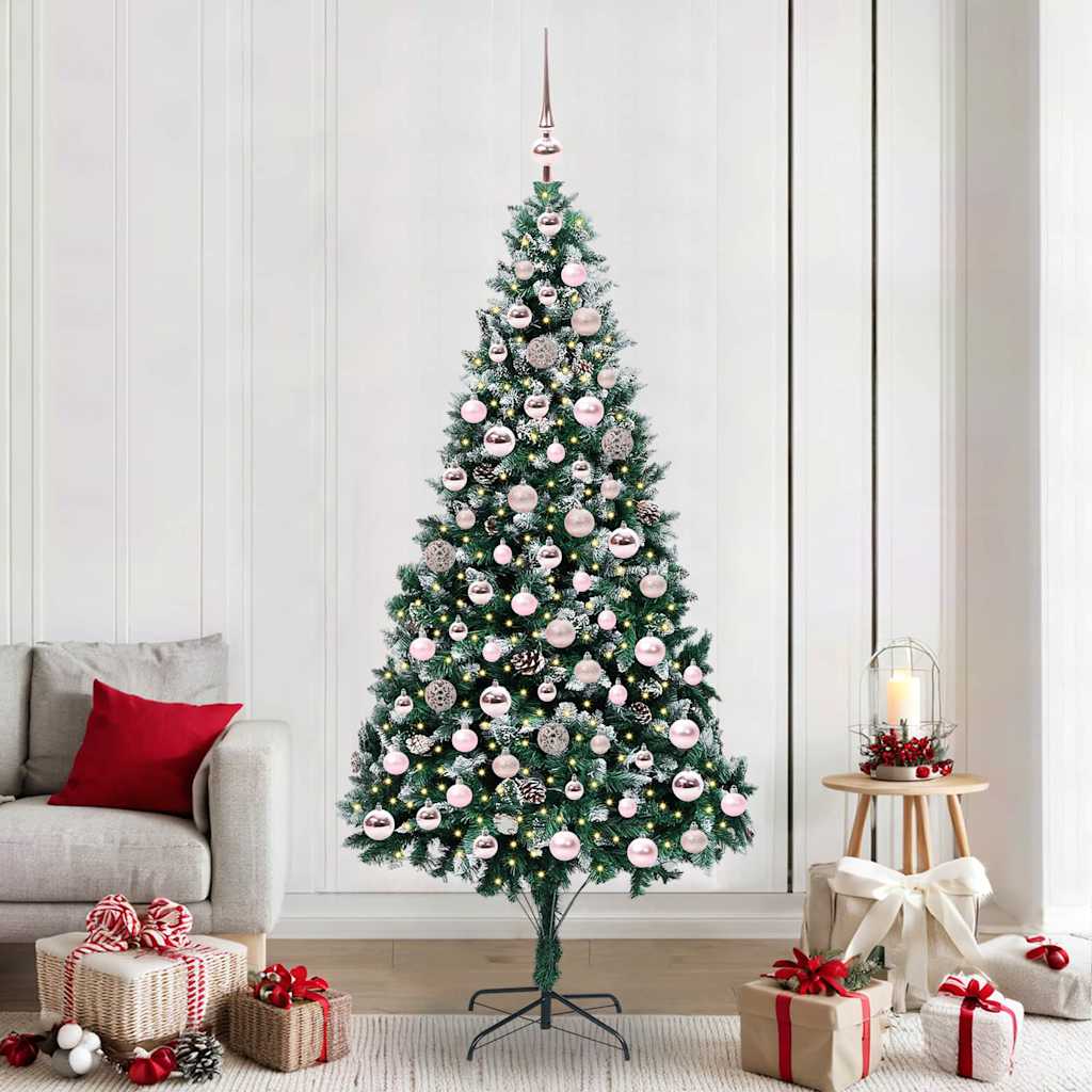Vidaxl kunstkerstboom groen 210 cm pvc en staal en plastic