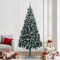 Vidaxl kunstkerstboom groen 240 cm pvc en staal en kunststof