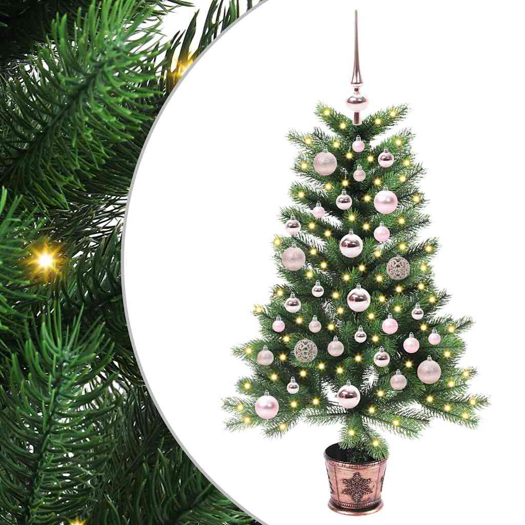 Vidaxl kerstboom met ledverlichting groen 90 cm pe