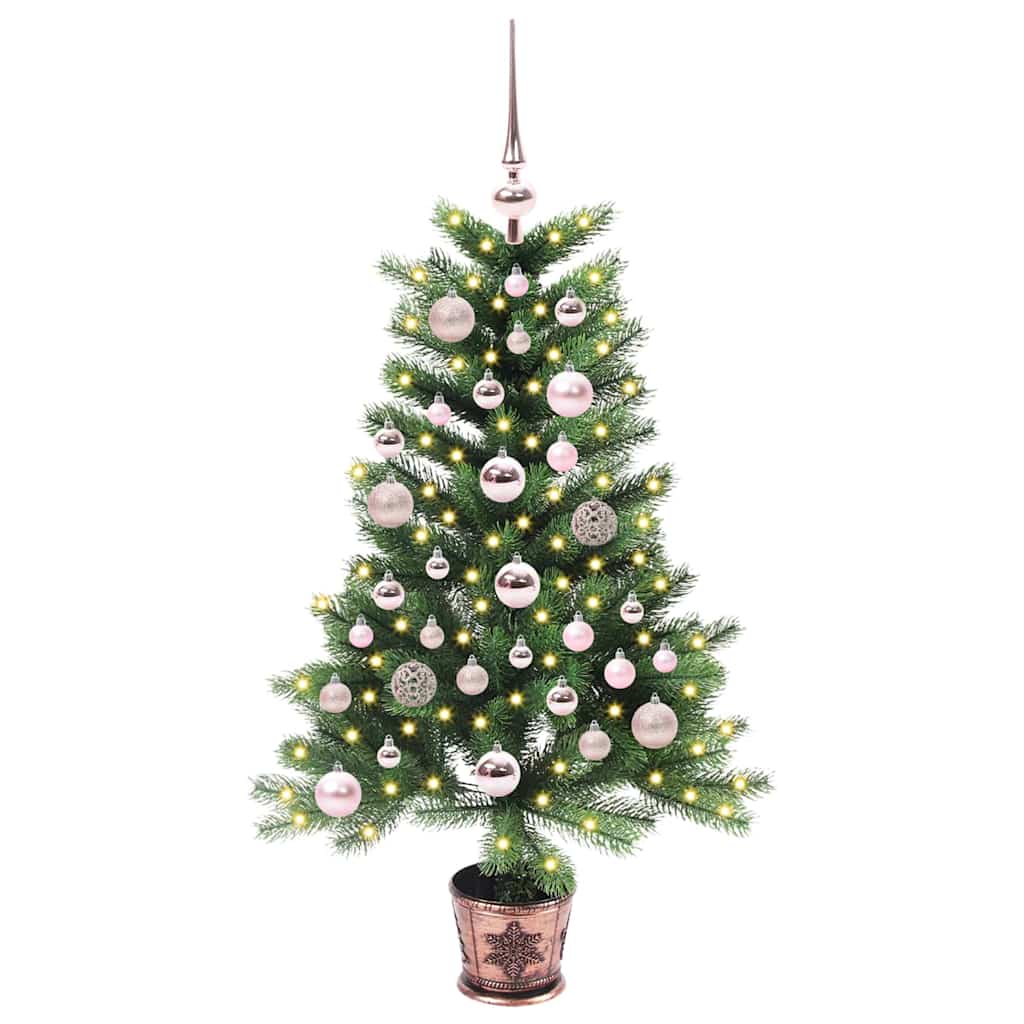 Vidaxl kerstboom met ledverlichting groen 90 cm pe
