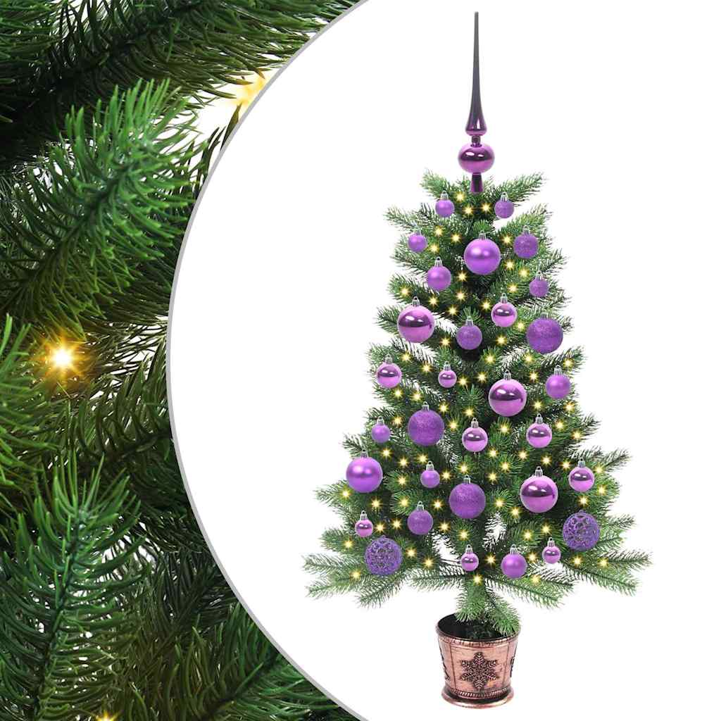 Vidaxl kerstboom met ledverlichting groen 90 cm pe