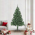 Vidaxl kerstboom met 300 led met standaard groen 210 cm pvc