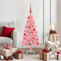 Vidaxl kerstboom roze 120 cm pvc