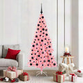 Vidaxl kerstboom met 300 led met standaard roze 180 cm pvc