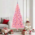 Vidaxl kerstboom met 300 led met standaard roze 180 cm pvc
