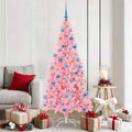 Vidaxl kerstboom met 300 led met standaard roze 180 cm pvc