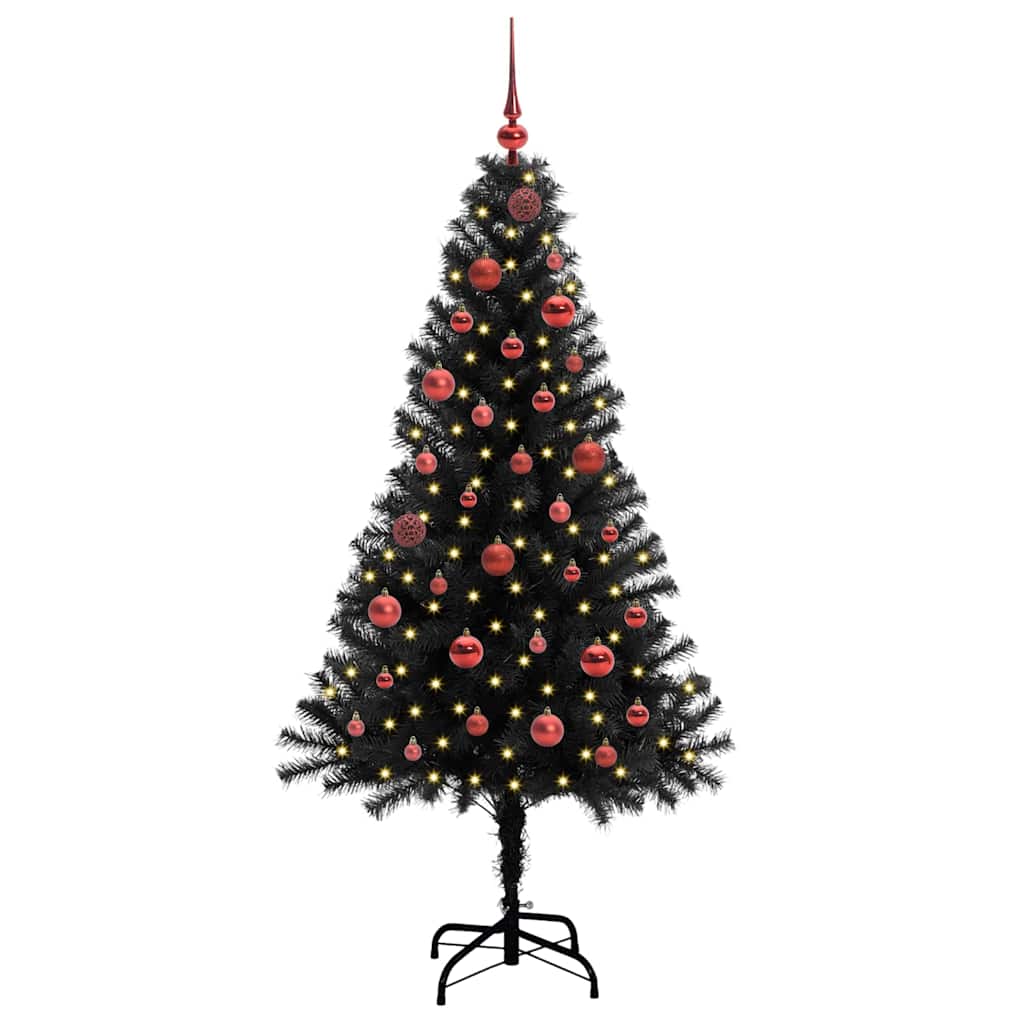 Vidaxl kerstboom zwart 150 cm pvc