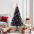 Vidaxl kerstboom met 150 led met standaard zwart 150 cm pvc
