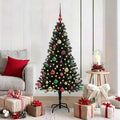 Vidaxl kerstboom met 150 led met standaard zwart 150 cm pvc