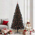 Vidaxl kerstboom zwart 210 cm pvc