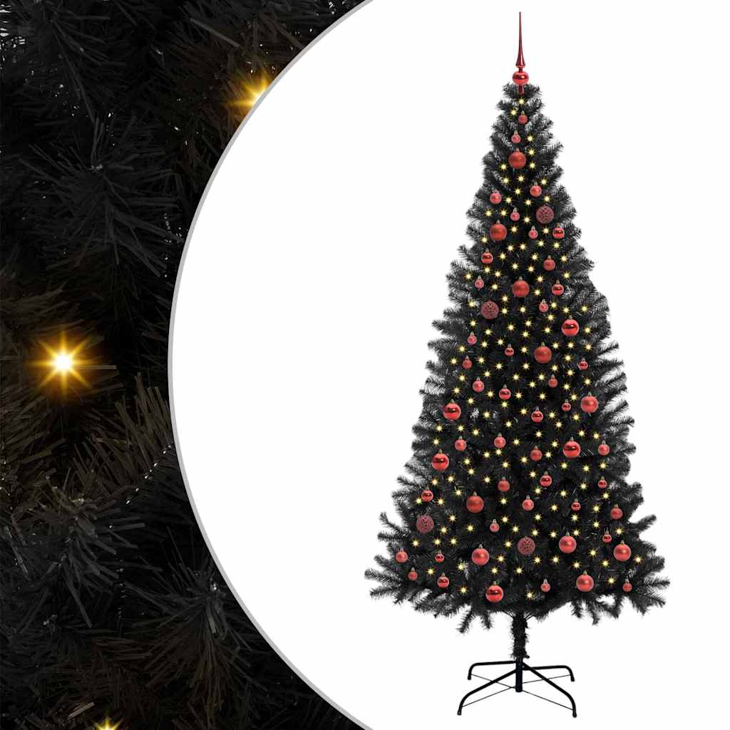 Vidaxl kerstboom zwart 210 cm pvc