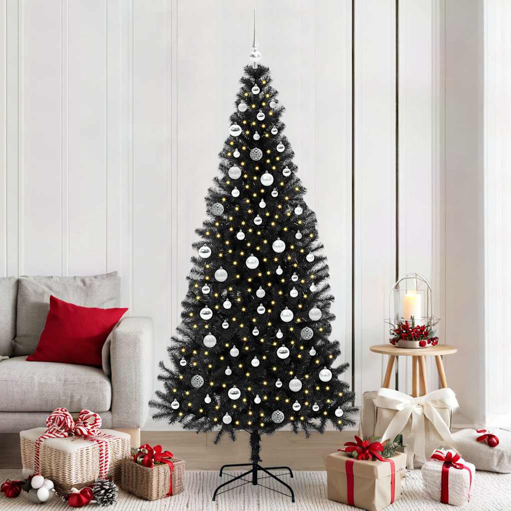 Vidaxl kerstboom zwart 210 cm pvc