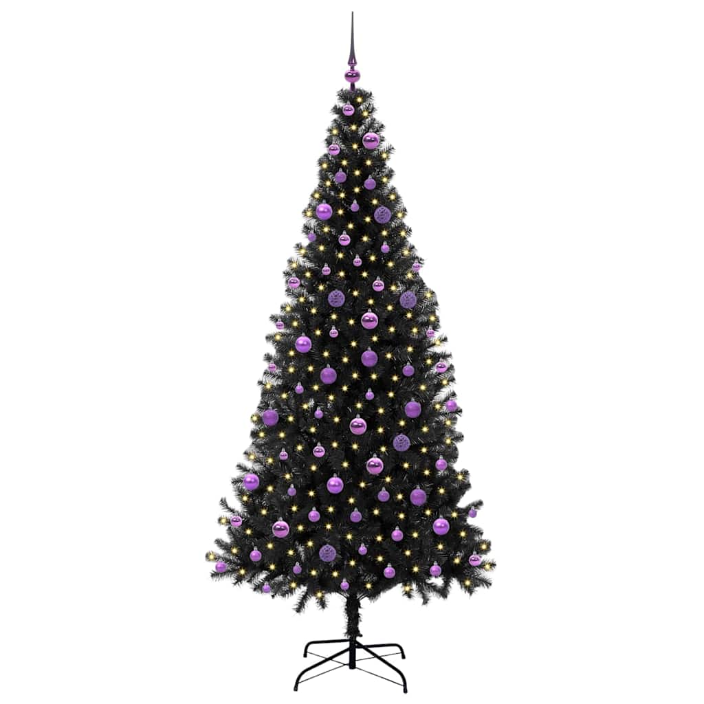 Vidaxl kerstboom zwart 210 cm pvc