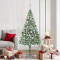 Vidaxl kunstkerstboom met 300 led groen 180 cm pvc en staal
