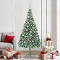 Vidaxl kunstkerstboom met 300 led groen 210 cm pvc en staal