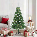 Vidaxl kunstkerstboom groen 150 cm pvc en staal en kunststof