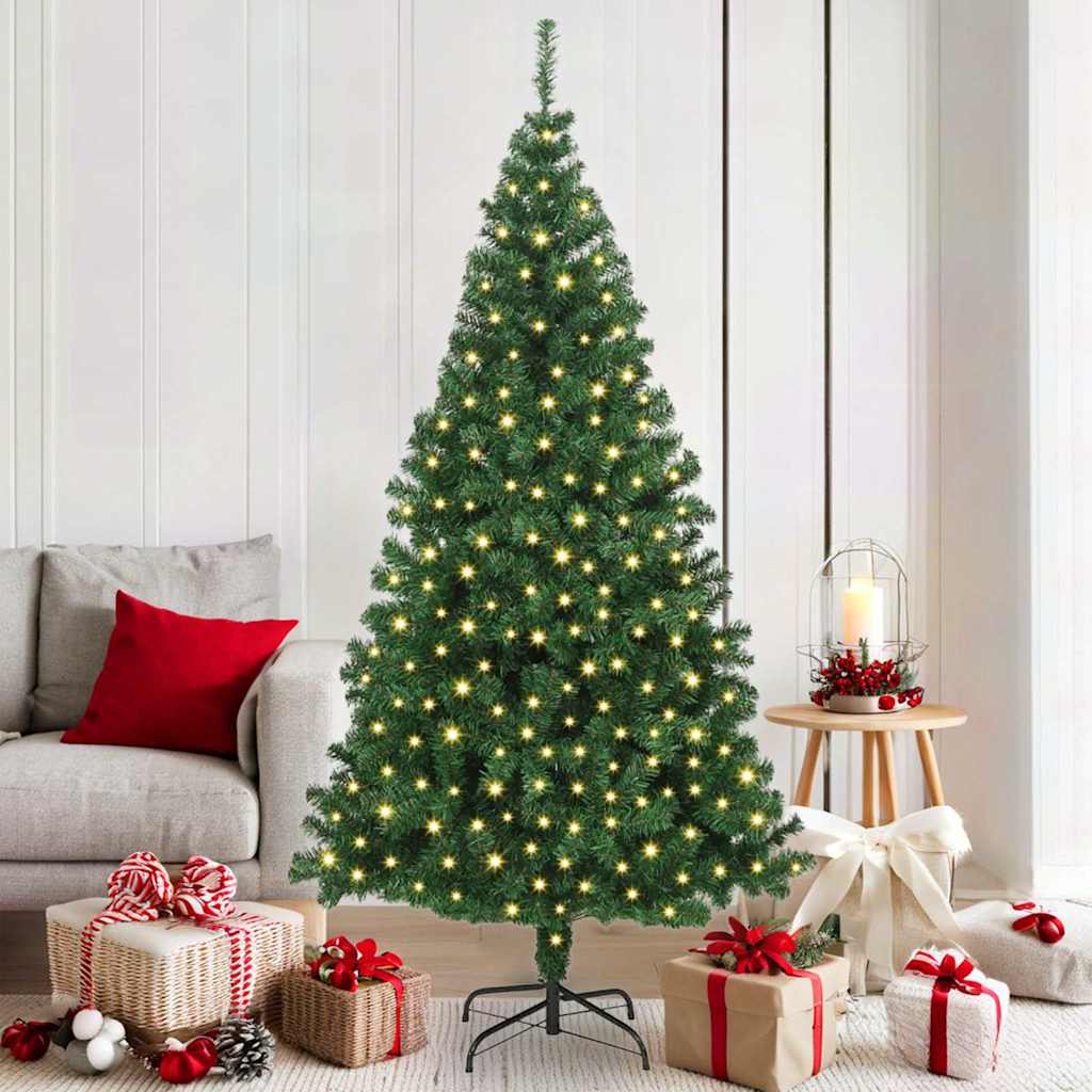 Vidaxl kunstkerstboom groen 180 cm pvc en staal en kunststof