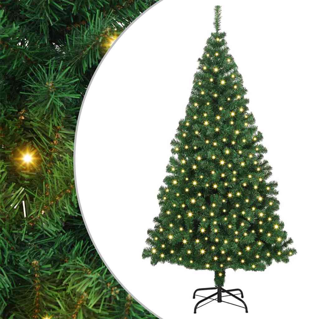 Vidaxl kunstkerstboom groen 180 cm pvc en staal en kunststof