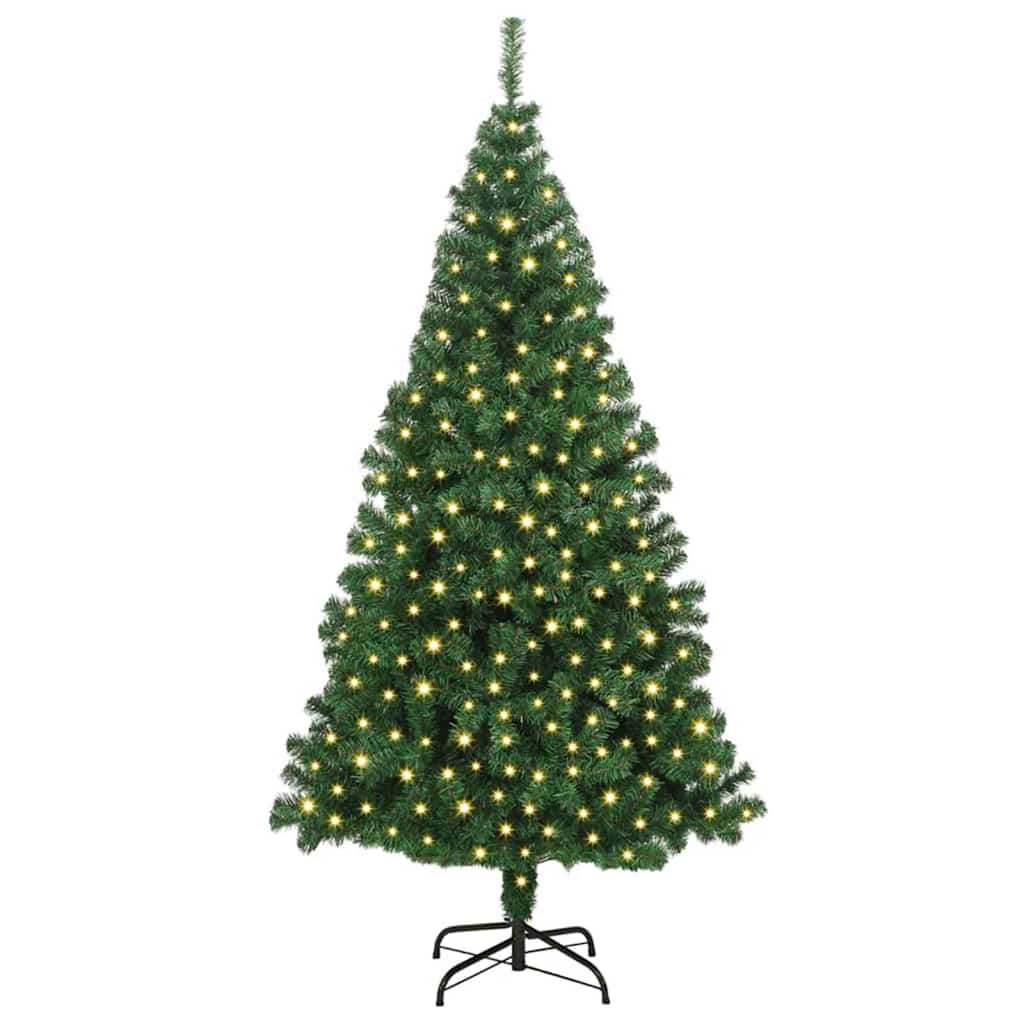 Vidaxl kunstkerstboom groen 180 cm pvc en staal en kunststof