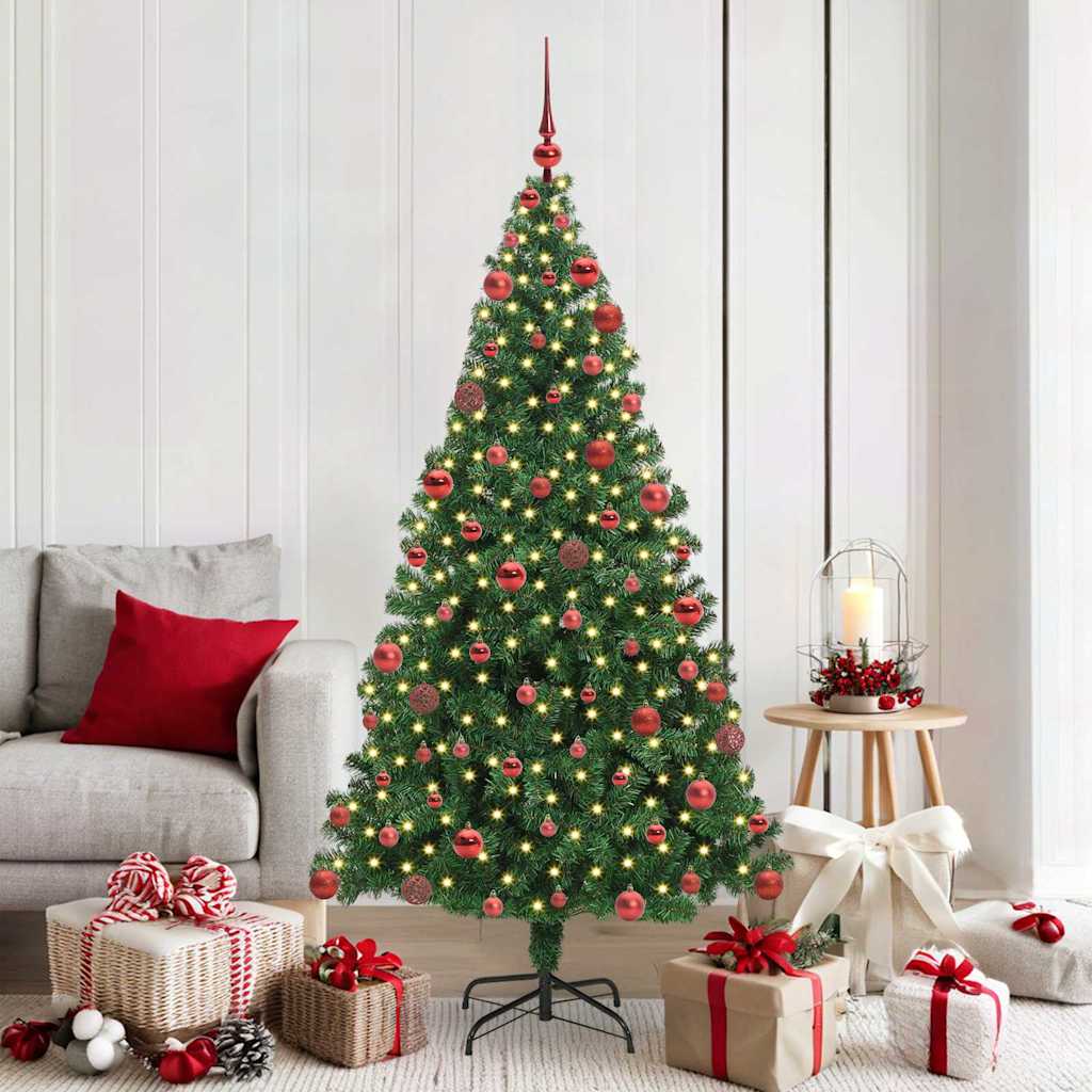 Vidaxl kunstkerstboom groen 180 cm pvc en staal en kunststof