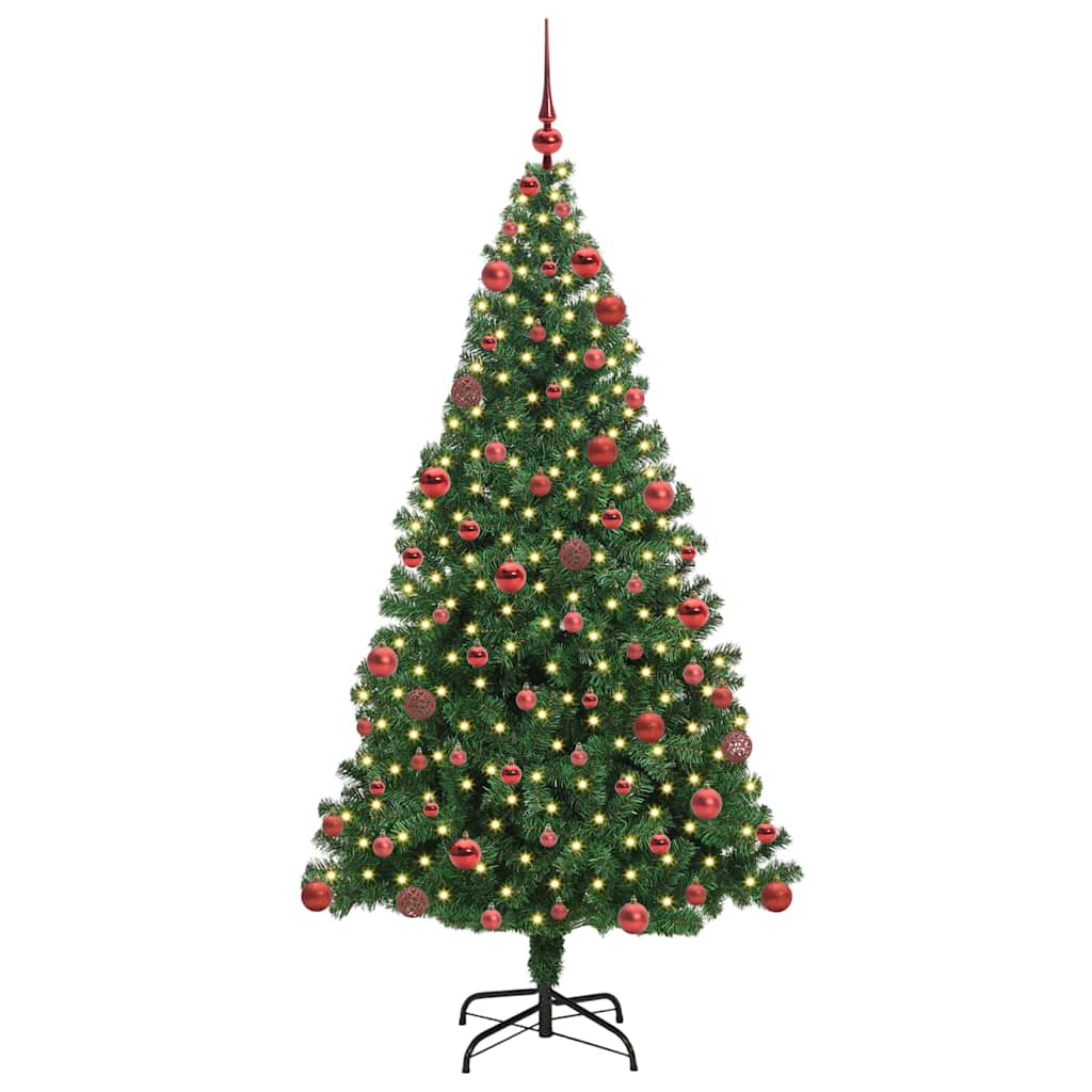 Vidaxl kunstkerstboom groen 180 cm pvc en staal en kunststof