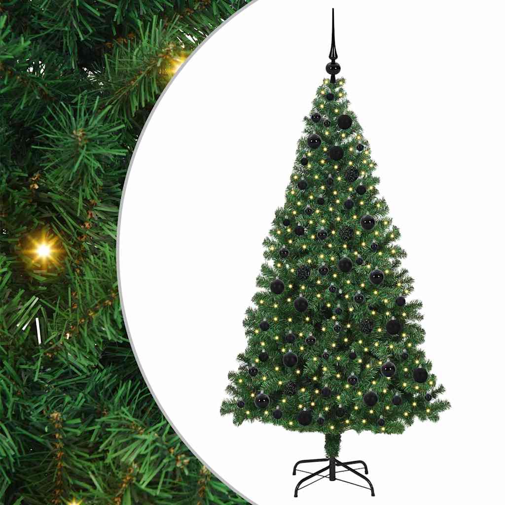 Vidaxl kunstkerstboom groen 180 cm pvc en staal en kunststof