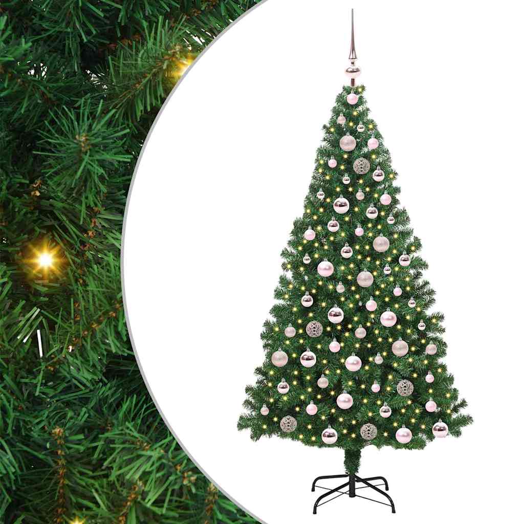 Vidaxl kunstkerstboom groen 180 cm pvc en staal en kunststof
