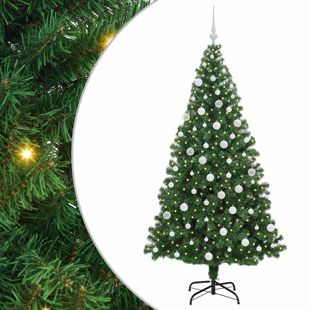 Vidaxl kunstkerstboom groen 180 cm pvc en staal en kunststof