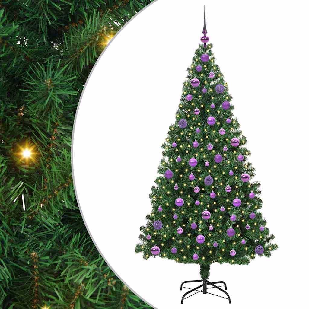 Vidaxl kunstkerstboom groen 180 cm pvc en staal en kunststof